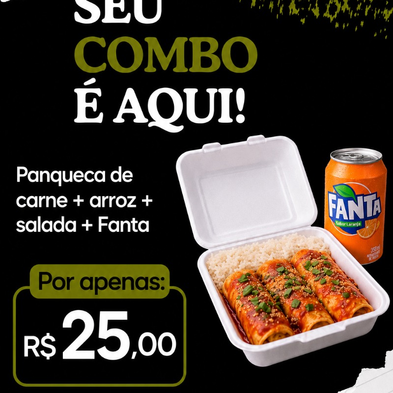 Combo panqueca carne